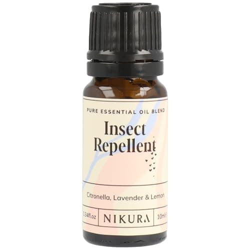 Nikura | Insect Repellent Essential Oil Blend - 10ml | Citronella, Lavender & Lemon | 100% Pure Natural Oils | Perfect for Aromatherapy, Humidifier & Diffuser | Vegan & UK Made
