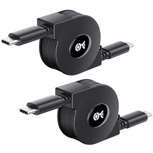 Cable Matters 2-Pack Retractable USB C to USB C Cable, 1m