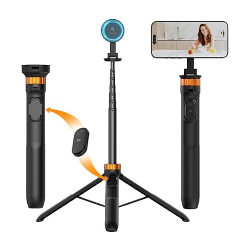 K&F CONCEPT 162cm/63'' Tripod for iPhone with Remote Control - Black