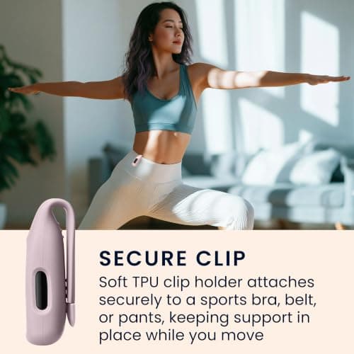 kwmobile 2x Clip Holders for Fitbit Inspire 3 / Inspire 2 / Ace 3 Clip On - Fitness Tracker Case Holder Replacement Set - TPU Silicone Tracker Holder for Sport - Light Lavender/Dusty Pink — view 4