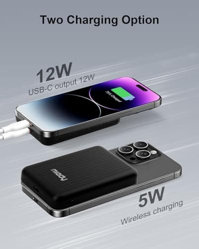 Miady for Magsafe Power Bank, 5000mAh Magnetic Slim Portable Charger — view 6