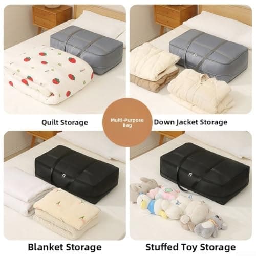 Foldable Storage Bag Large Capacity Luggage Quilt Storage Sack Clothes — view 2
