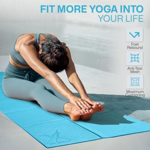XN8 Sports Foldable Yoga Mat – Non-Slip, Eco-Friendly, Lightweight, Portable with Carrying Strap, Perfect for Home, Gym, and Travel Workouts, 72 Length — view 5