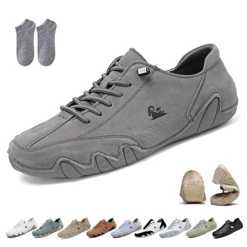 LOVEWLVNCL Alpaca Barefoot Shoes - Ergonomic & Waterproof Barefoot Shoes For Pain Relief Outdoor Lightweight Comfy Breathable Non-Slip Walking Hiking Unisex Orthopedic Beck Sneakers(Gray,4 UK)