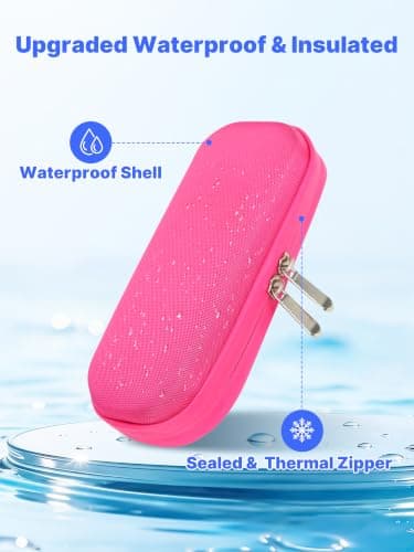 SUNMON Insulin Cooler with 2 TSA Approved Ice Pack - Portable Diabetes Case, Medicine Organizer Bag for Diabetic Supplies (Red) — view 2
