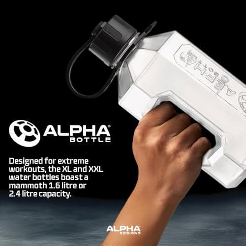 Alpha Designs 2 Litre Water Bottle 2L Large Gym Drinks Water Jug - Clear — view 5