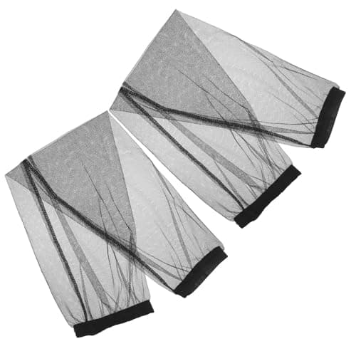 HOMOBABE 2pcs Mosquito Arm Sleeves Lightweight Fine Mesh Netting for Efficient Bug Protection, Polyester Outdoor Arm Covers for Leisure and Travel, Suitable for Men and Women