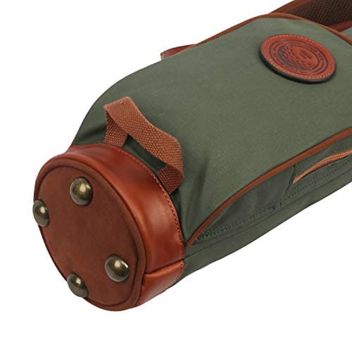 TOURBON Waterproof Canvas Course Training Practice Golf Club Carry Bag Travel Case With Soft Padded Shoulder Strap (Golf Bag TB904CA-Green) — view 6
