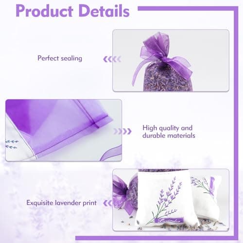 YHTCC 10Pcs Lavender Bags Empty for Wardrobes Storage Scented — view 3