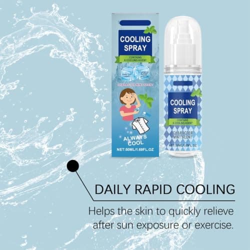 Cooling Mist Spray for Face and Body, 2026 Summer Cooling Spray, Instant Cooling Spray for Skin Hydration, Sun Relief and Refreshing Cold Sprays for Hot Weather, Sports, and Travel, 50ml — view 6