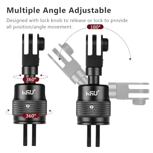 HSU 360 Degree Adjustable Adapter Ball Head GoPro Mount for Action Cameras — view 2