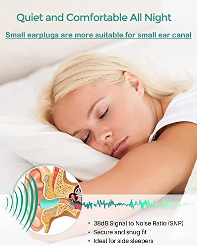 VeoryFly Small Ear Plugs Sleep, Soft Foam Ear Plugs for Kids/Children/Woman — view 4