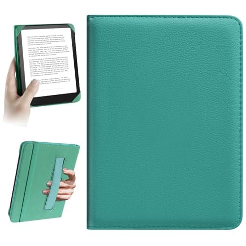 HoYiXi Universal Case for 6 inch Kindle eReader Compatible with Paperwhite(2025/2018)/PocketBook and Tolino/Kobo Clara HD,6" eReader Protective Case Cover Elastic rope,Green