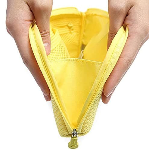 Soft Gadget Bag Small Travel Case Cable Organiser,Electronics Pouch,Portable Cable Bag for Power Bank,Earphone,Hard Disk,Lipsticks,Brush-Navy-Large — view 3