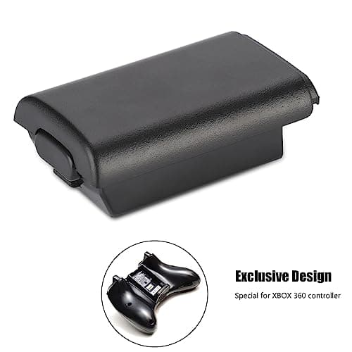 5Pcs Replacement Battery Pack Cover for Xbox 360, Universal Battery Shell Case Cover Kit for Xbox 360 (Black) — view 3