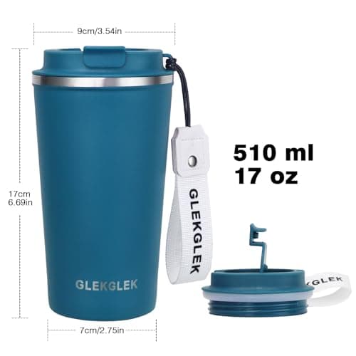 GLEKGLEK Leakproof Travel Mug 500ml, Insulated Coffee Cup — view 5