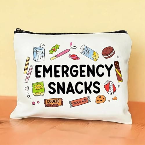 1Pc Snack Bags, Multi Purpose Portable Travel Pouches for Toiletries Funny Snacks Canvas Bag Snack Storage Bags, Suitable for Travel Storage or Gift Giving Emergency Snacks Bag — view 6