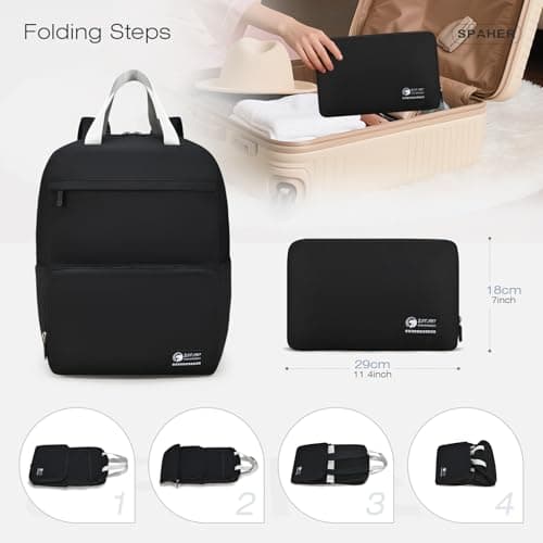 SPAHER Cabin Bag 40x30x25cm Eurowings Underseat Carry on Luggage Foldable Travel Cabin Backpack Men Women Lightweight Waterproof Flight Sport Overnight Airplane Backpack Rucksack — view 4