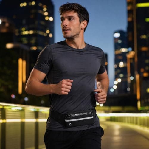 Unisex Running Belt Bag, Lightweight Running Belt Bag, Splash-Proof Belt Bag, Suitable for Sports, Fitness and Travel — view 3