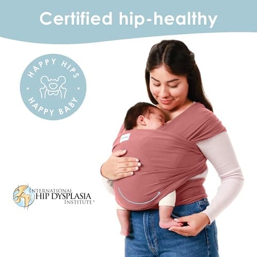 Sleepy Wrap Baby Carrier 3-16 kg, Stretchy Wrap Infant Sling, Pink — view 6