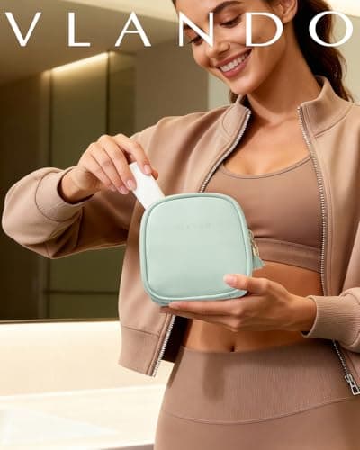 VLANDO Travel Makeup Bag, Small Makeup Bag for Weekend Breaks and Travel — view 2