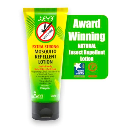 THEYE Mosquito Repellent Cream - Extra Strong/Tropical Strength - 100% Natural, Deet Free, No Preservatives - Safe Insect/Midge Repellent for Adults, Children & The Environment - 75ml — view 2