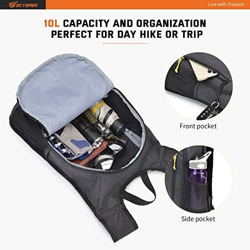 SKYSPER Small Daypack 10L Hiking Backpack Packable Lightweight Travel Day Pack for Women Men — view 3
