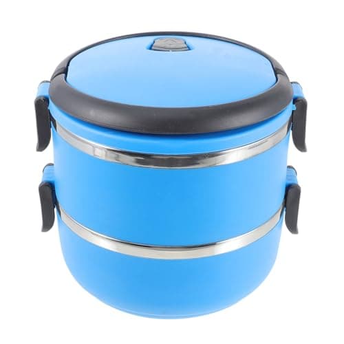 POPETPOP Spill Proof Double Layer Stainless Steel Pet Travel Bowl with Handle Portable Dog Cat Water Food Storage Container for Outdoor Feeding
