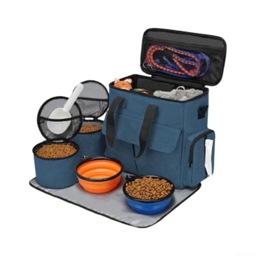 Pet Travel Bag Set 38cm Waterproof with Bowls(Black + 2 Bowls) — view 6
