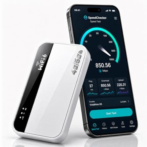 5G Portable WiFi 6 MiFi, 5G Router with SIM Slot, Mobile Hotspot
