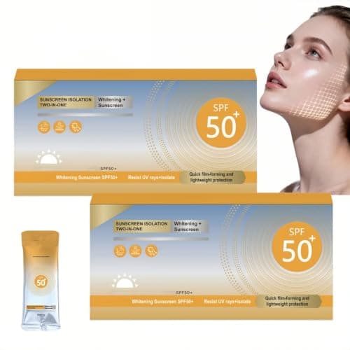 2 * 50 Pack Travel Size Sunscreen SPF 50+,Mini Sun Cream for Face & Body