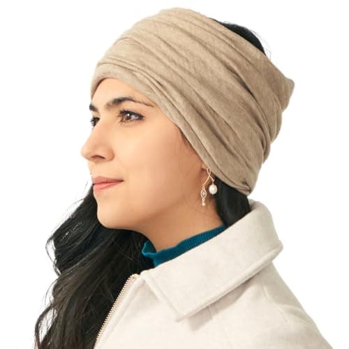 CHARM Organic Cotton Neck Warmer for Women and Men, Beige