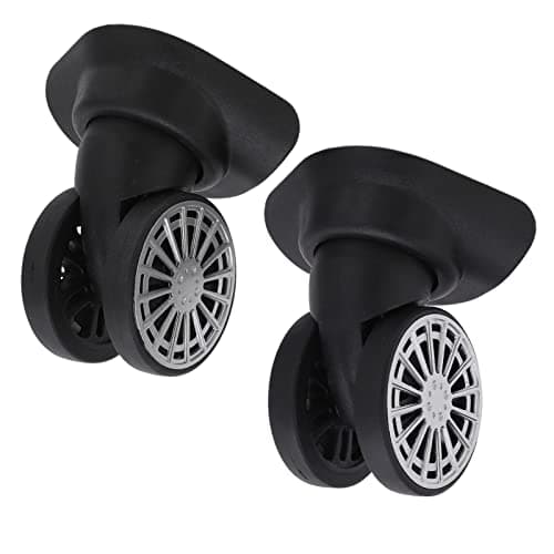 Alomejor Suitcase Repair Maintenance Wheels Silent Sturdy Easy Installation for Luggage Repairers and Travelers PPPET Yellow 2x Castor 8x Screw