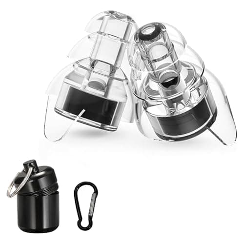 Dedjgoo Earplugs with Waterproof Aluminum Housing Carry Case Keychain Safe