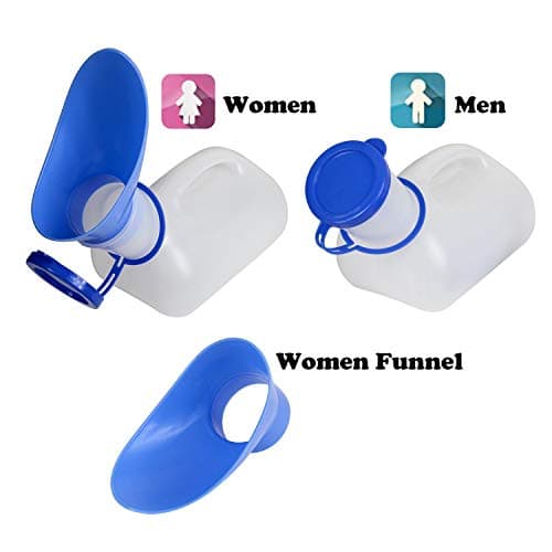 Unisex Potty Urinal for Car, Toliet Urinal for Men and Women, Bedpans Pee Bottle with a Lid and Funnel, Mobile Toilet Portable Urinal for Car, Old Man, Child and Diabetes for Camping Outdoor Travel — view 3