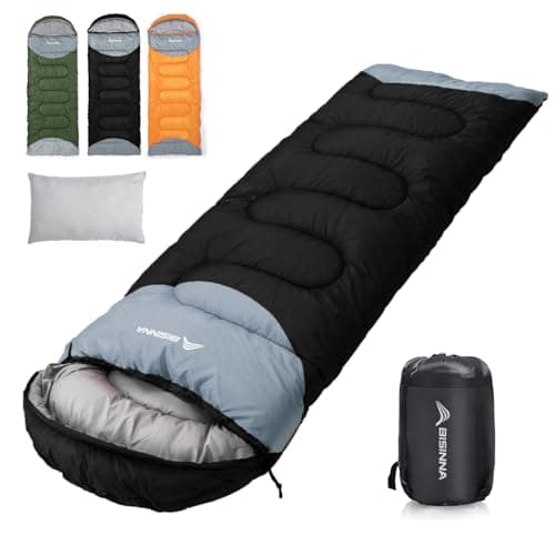 BISINNA 0 Degree Winter Sleeping Bags(480GSM) for Adults with Pillow