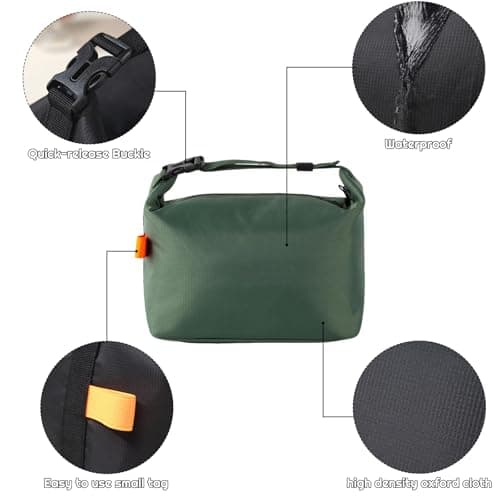 YUDANSI Insulated Lunch Bag with Thick Foil, Leakproof Thermal Lunch Tote for Work School Picnic, Large Capacity Cooler Bag with Adjustable Shoulder Strap for Men Women Adults Kids (Green) — view 5