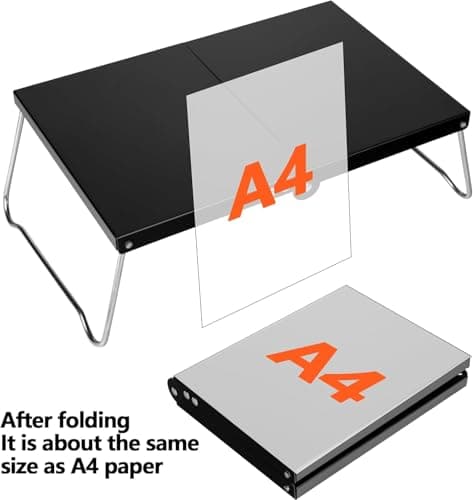 JUTTAUTO Camping Portable Foldable Table, Aluminum Mini Small Coffee Tables with Carrying Bag, Ultralight Outdoor Hiking Picnic Table for Outdoor Camping,Cooking and Hiking — view 5
