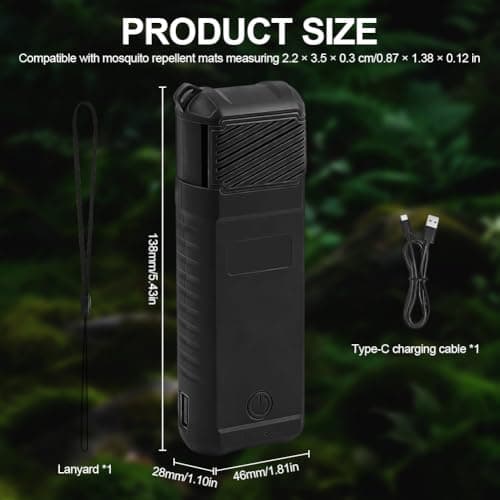 AOOWU 3-in-1 Electric Mosquito Repellent with Camping Lantern, Portable Mosquito Repeller, Double-Sided Insect Repellent with Power Bank Function, Outdoor & Indoor Fly Zapper for Camping, Backpacker — view 2