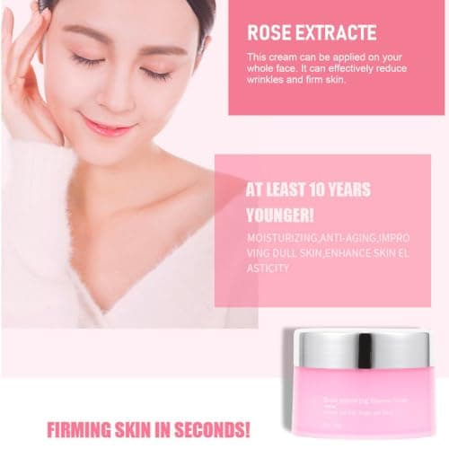 Rose Rejuvenating Face Cream Pink Cream for Fine Lines — view 3