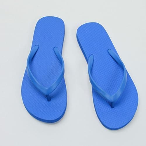 Jhebeks Blue Flip Flops Womens Uk Flat Lightweight Slim Sandals Non Slip Flip Flops Comfortable Summer Beach Walking Cushion Sandals Slip On Indoor Outdoor for Shower Bathroom Size 5.5 — view 5