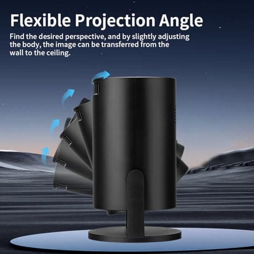 Mini Projector with WiFi, 1080P Video Movie Projector for Android, 270° Adjustable, Projection Angles Up to 150 Inches Movie Projector for Laptop PC Smartphone — view 6