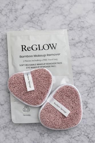ReGlow Bamboo Makeup Remover Pads (2 Pack) – Ultra Soft, Washable, Eco-Friendly Face Cleansing Pads – Gentle on Sensitive Skin – Removes Makeup with Water – Zero-Waste Beauty (Blush Pink) — view 6