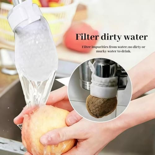 Splash-Proof Cotton Filter Bag For Taps, Faucet Filter Cotton Bag, Captures Rust Sediment Scale,Ultra-Fine 1000-Mesh Filtration Technology Designed, For Home Dorm Travel Outdoor Well Use — view 2