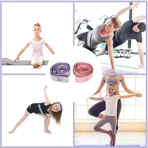 CEILIWEN Long Fabric Resistance Bands, Yoga Stretching Bands, Stretch Resistance Bands For Exercise, Stretch Straps for Physical Therapy, Yoga, Pilate, Fitness (2PCS 8 LOOP BANDS) — view 2
