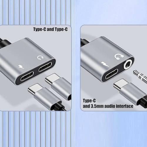 Qusinfc Portable Type C Headphone Charging Adapter Metal Housing Design With Noise Cancelling For Smart Devices Travel Type C To Adapter — view 3