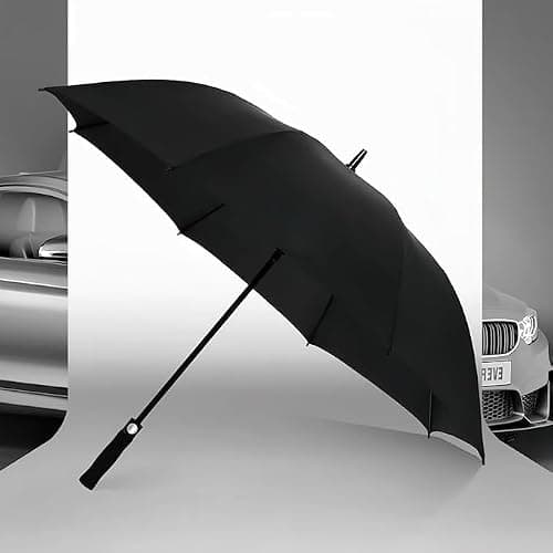 Gadgetking Large Golf Umbrella Windproof Wind Canopy Sports Manual Black Mens Women Ladies Gents Wedding Funeral Event Strong Stick Travel Automatic Auto — view 3