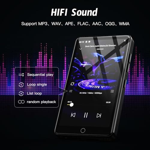 MP3 Player with WiFi & Bluetooth, 4.02” IPS HD MP4 Player, MP3 Player with Speakers, Music Player for Kids, Android Music Player Preloaded with Spotify, Play Store — view 2