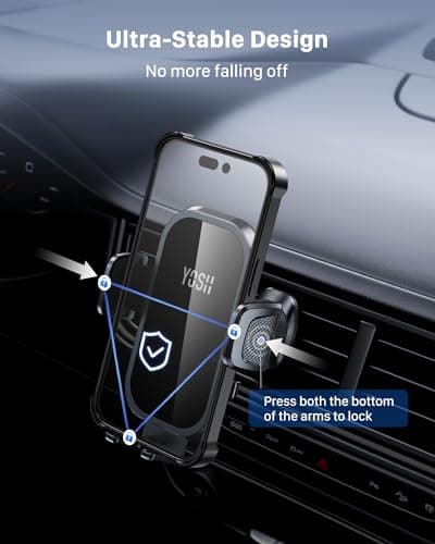 YOSH Car Phone Holder, Mobile Phone Holder for Car Vent, Car Accessories — view 6