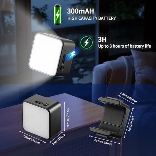 Mini LED Action Camera Video Light, Magnetic Light for DJI Osmo Pocket 3 — view 3